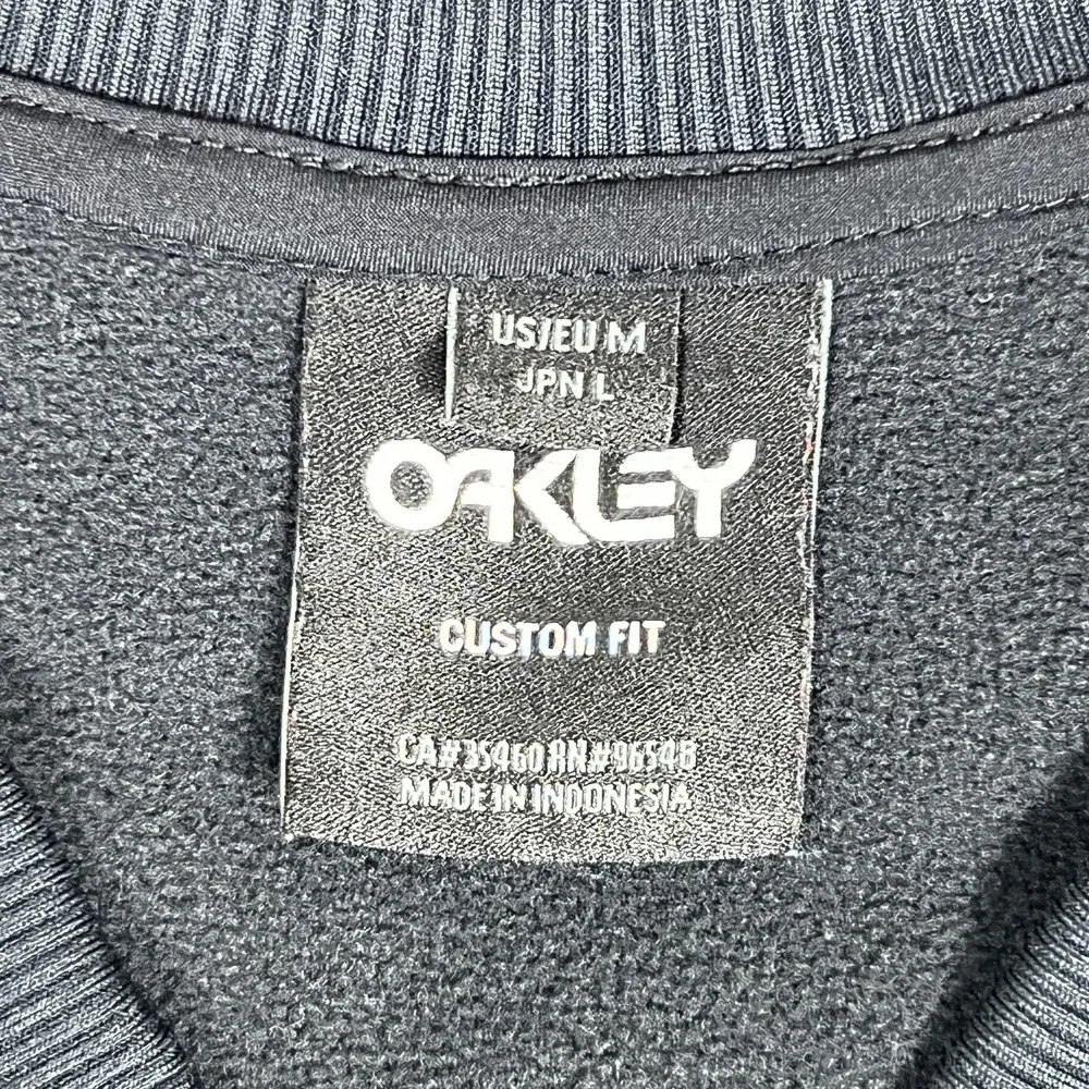 Oakley Fluffy 1/2‎ Zip Fleece Jacket Mens M Blue Sherpa Pullover Custom Fit Logo